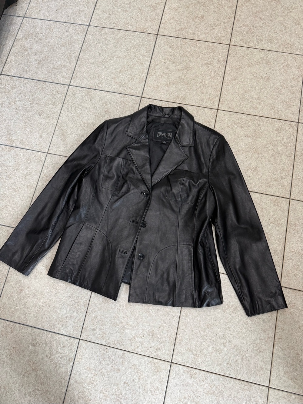 Wilsons Leather Black Women's Leather Blazer